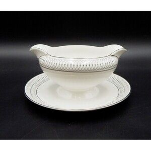 Tirschenreuth Bavaria The Elgin #2270 Gravy Boat w/Attached Underplate 10oz